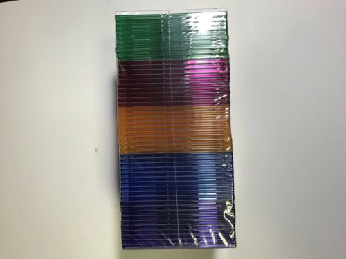 Memorex CD/DVD/CD-ROM/CD-R Games Slim Jewel Cases Multi-Color 50pk ~ Brand New!