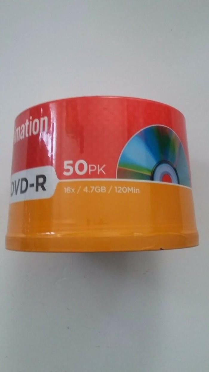 Imation DVD-R 50 Paq 16x / 4.7GB / 120 Min Writable Disc Spindle Sealed Pack New