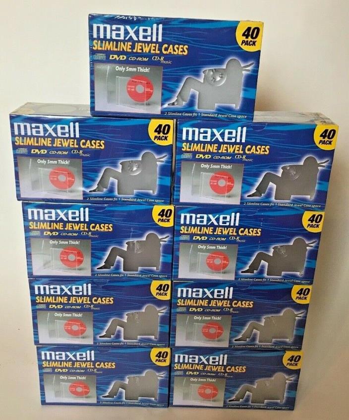 Maxell slimline jewel cases 40 pack (lot of 9) CD-365