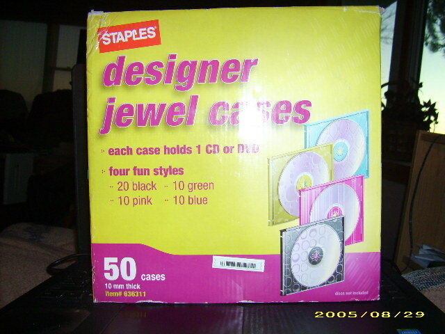 STAPLES Designer Jewel Cases  CD / DVD LOT OF 50 NEW IN BOX