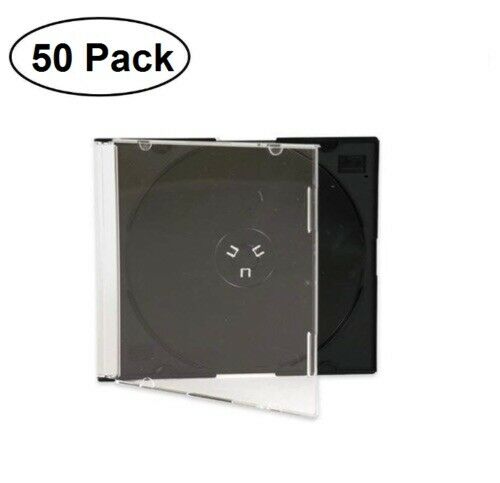 Slimline CD DVD  BluRay Standard Jewel Cases 50 Pack