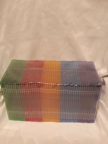 50 Pack Of Multi Color Empty Music CD Jewel Cases