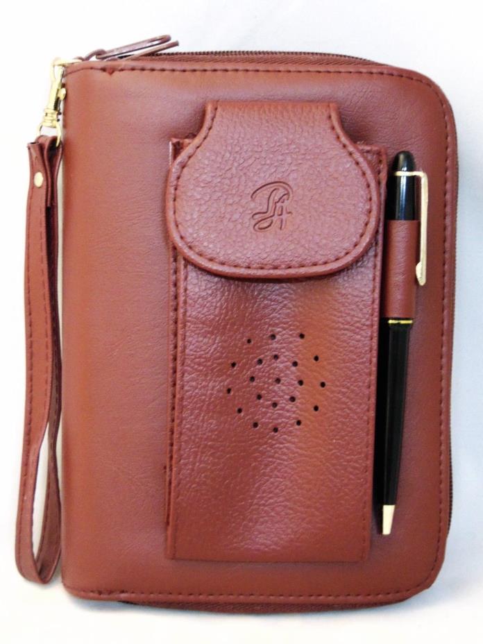 Vintage Philippe Amiel Brown Deluxe Personal Organizer & Daily Planner