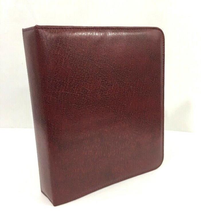 Franklin Covey Binder Planner Red Faux Leather Classic 1.5
