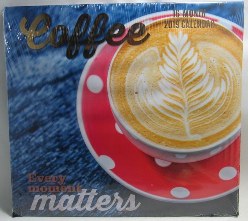 PaperCRAFT 16 Month Coffee 2019 Wall Calendar 12 x 11 inches Approx