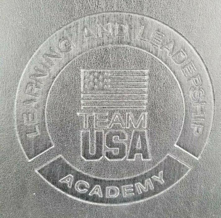 Team USA Olympic Committee Black Faux Leather Folder Portfolio Binder Organizer