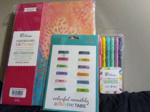 Erin condren life planner, months tabs and markers