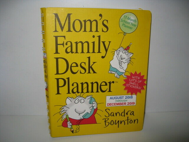 NEW 2019 Mom's Family Desk Planner by Sandra Boynton w/Lists and Stickers