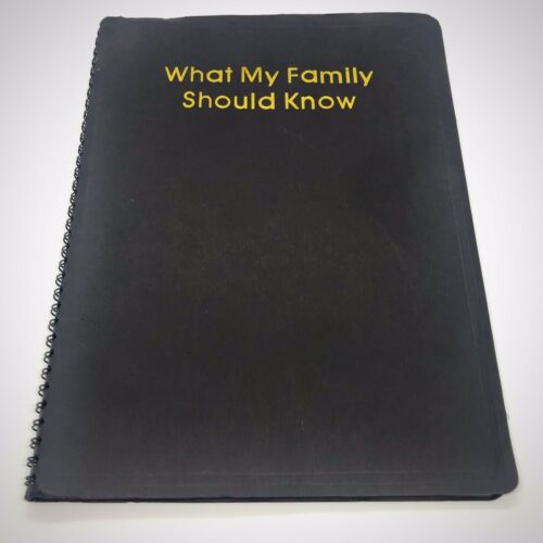 What My Family Should Know Estate Planning Spiral Bound Record Book