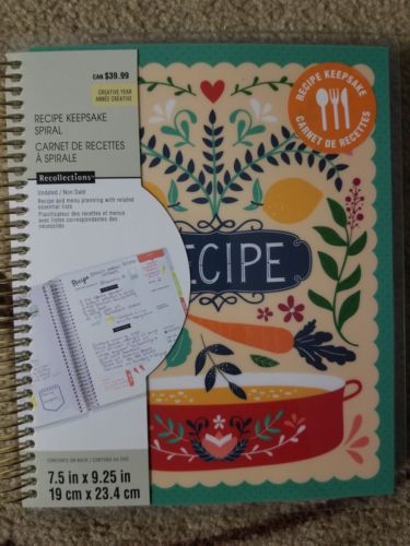 Recollections Creative Year Recipe Planner Cooking Meal Planning - Brand New