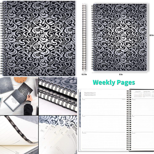 Planner 2019 Weekly & Monthly W 12 Tabs January December Twin Wire Binding 8.5