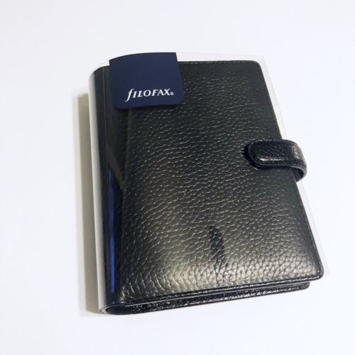 Filofax Finsbury Pocket Organizer Planner Leather Black