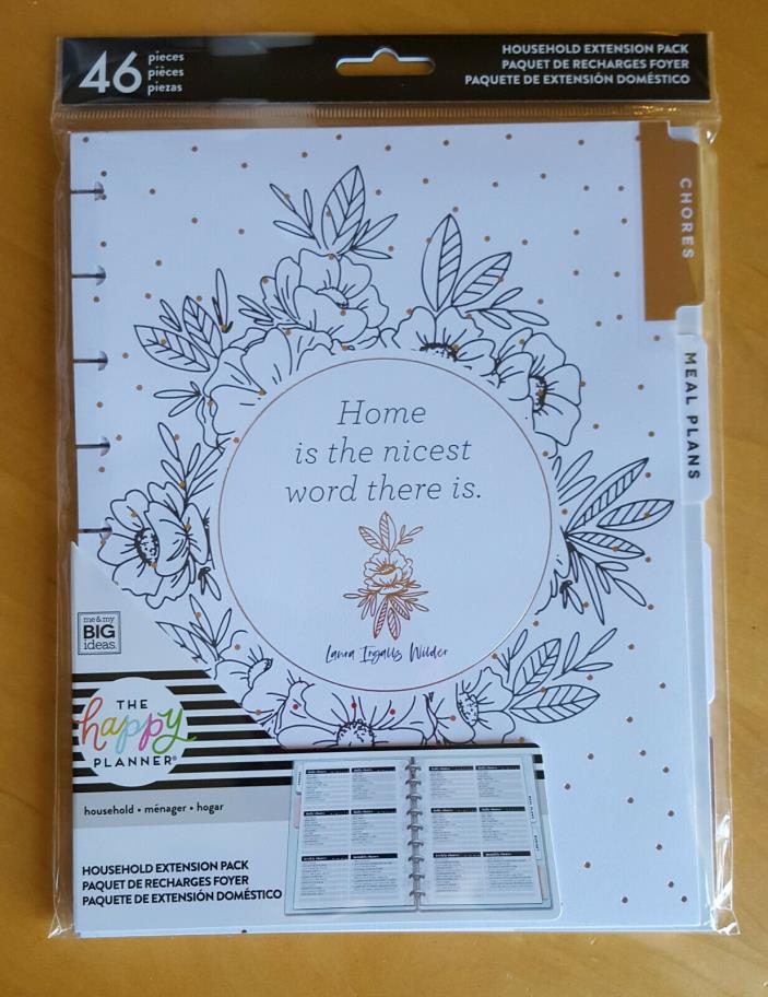 NEW Home Household Extension Pack for classic Happy Planner MAMBI