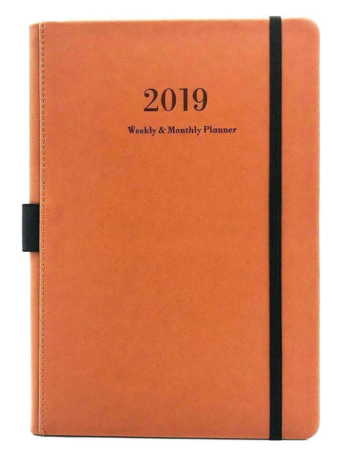2019 Weekly-Monthly Planner with Pen Holder 5.75