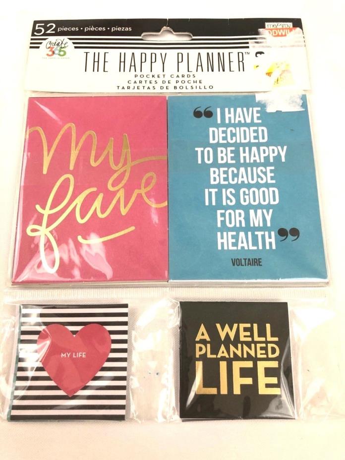 Create 365 The Happy Planner Pocket Cards 52 Pieces My Fave Life Well Planned