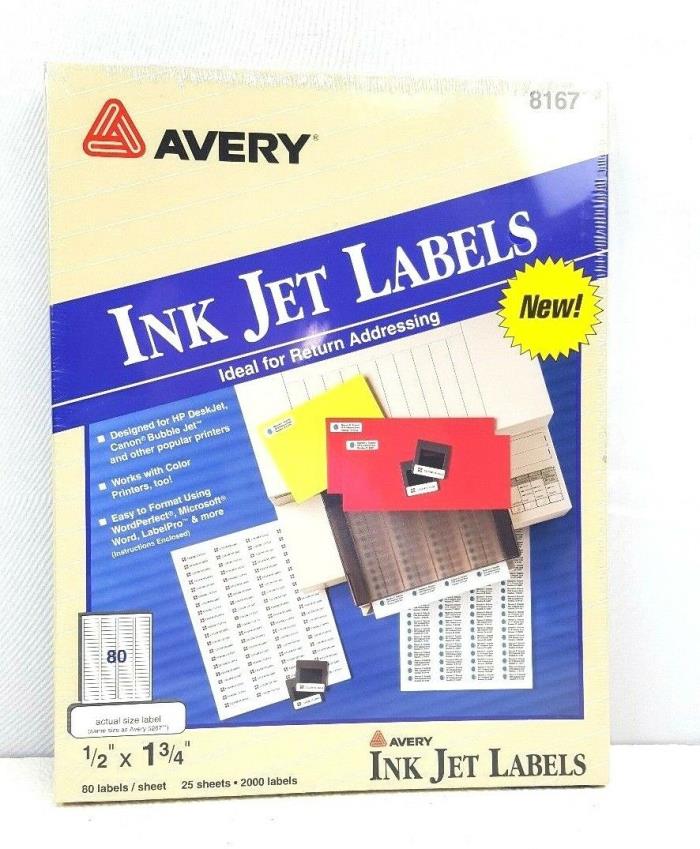 2000 Avery Easy Peel Return Address Labels 1/2x1-3/4