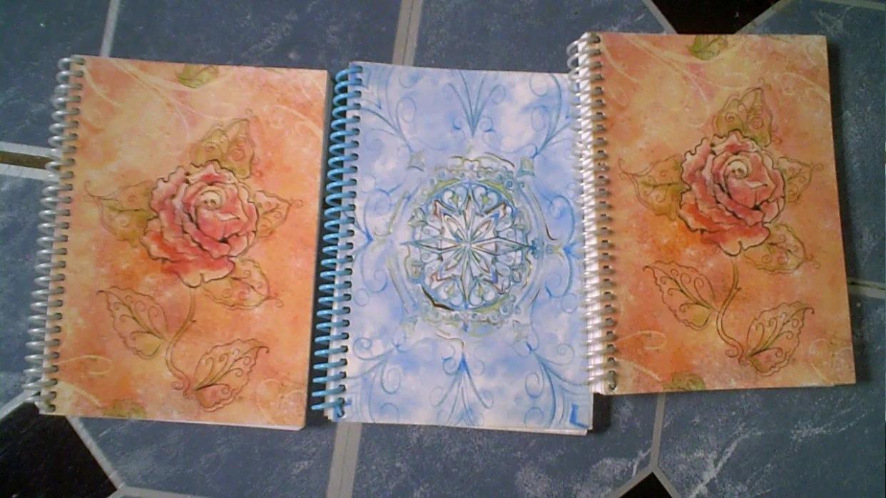 Lot of 3 Fab Fantasy Moxie Design Note Pad Memo Book Stationary ringed books