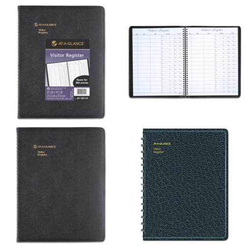 8058005 Recycled Visitor Register Book BLACK 8 1/2 X 11 Office Products
