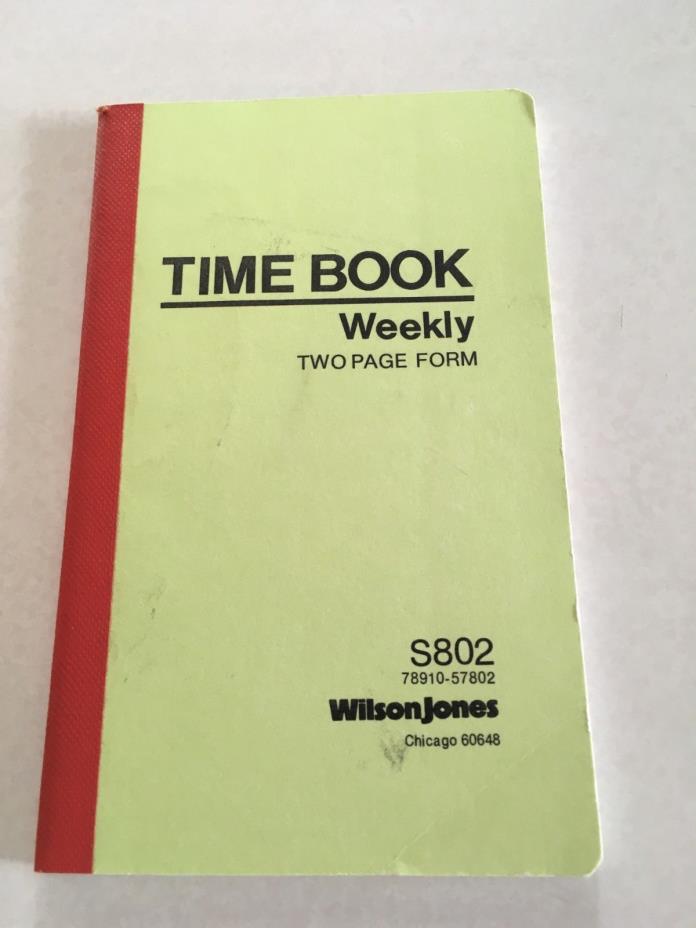 Wilson Jones Weekly Time Book S802 / Two page form