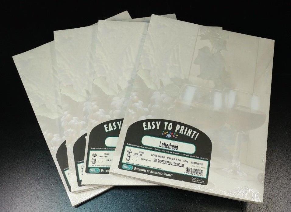 Masterpiece Studios Letterhead Printer Paper Vintage Pattern Acid Free 4 Packs