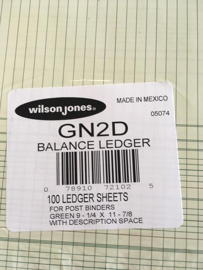 Wilson Jones Balance Ledger GN2D/ 78 Ledger sheets