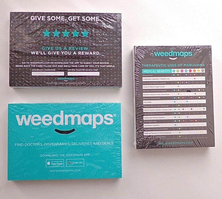 WEEDMAPS - Review SURVEY CARDS for Dispensaries - 3 Packs