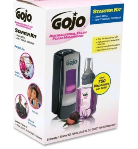 Gojo ADX-7 Dispenser Plum Foam Handwash Starter Kit - Manual - 23.7 fl oz (700