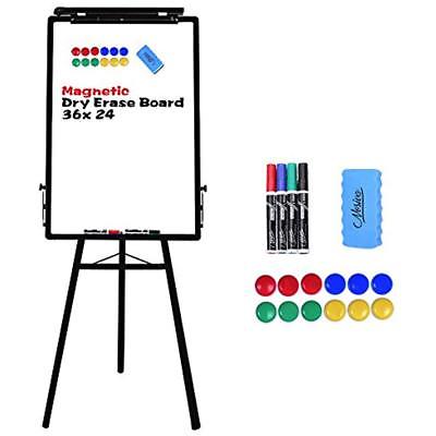 Tripod Whiteboard - 24x36 Inches Magnetic Dry Erase Board/Flipchart Easel With