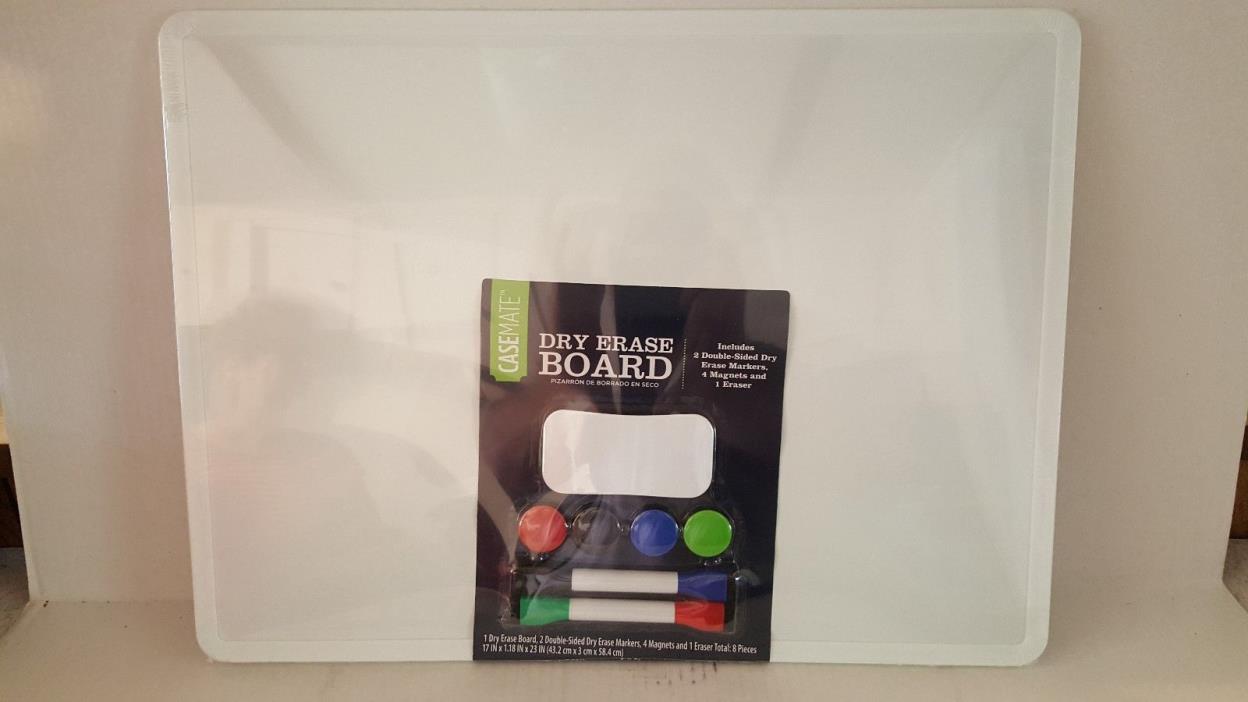 Dry Erase Board Magnetic 17 x 23 Inches White Frame  NEW