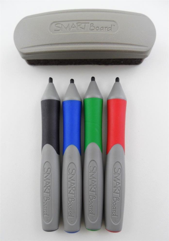 SmartBoard Stylus Pen Set for SB660 & SB680 Black Blue Green Red & Eraser