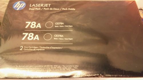 HP 78A CE278D 2-pack Black Original LaserJet Toner Cartridges...FREE SHIPPING