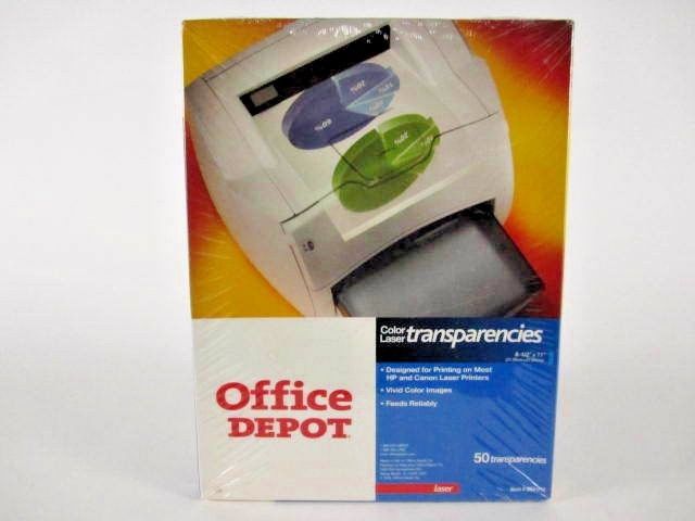 Office Depot COLOR LASER TRANSPARENCIES 50 CT *BRAND NEW*