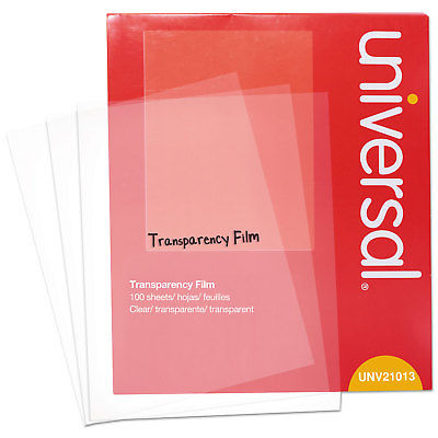 Transparent Sheets, Write-On-Only, Letter, Clear, 100/Pack