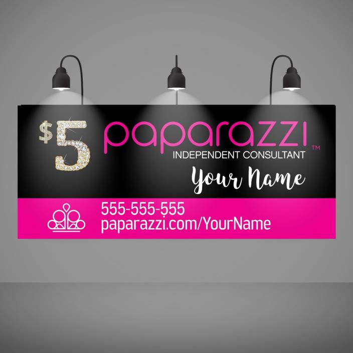 Paparazzi Jewelry Consultant Banner Horizontal - Vendor Show - Printed- Pink