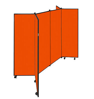 Tower 6 Panel Freestanding Booth Displays Orange 77