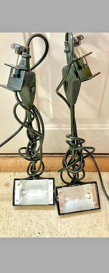 2 display 150w lights halogen lamp  clamp on light for display