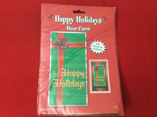 New Favors Happy Holidays Door Cover Party Accessory (1 count) (1/Pkg) 30 X 60