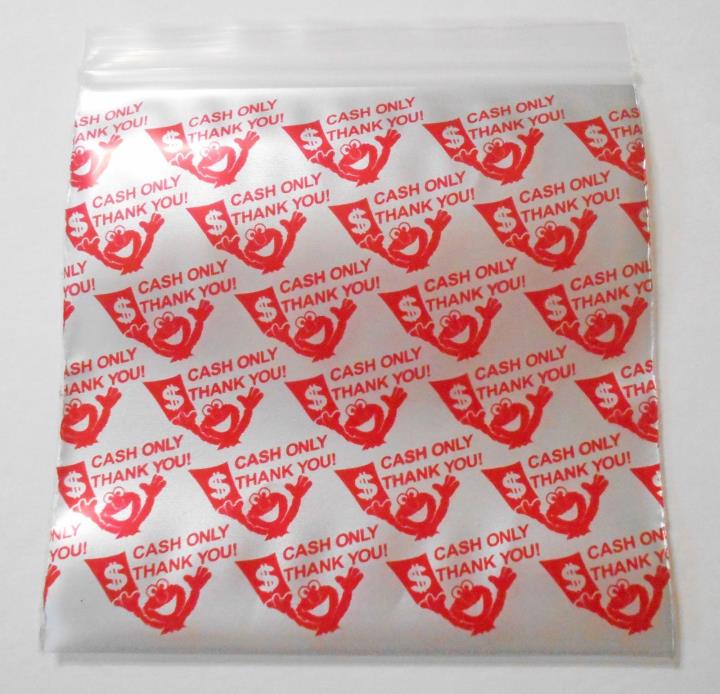 100pcs Ziplock Plastic Bags 4x4 Red Elmo (Ziploc Poly Bag) 4040
