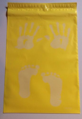 100 9 X 12 Yellow With White Baby Prints Poly Mailers DESIGNER SERIES