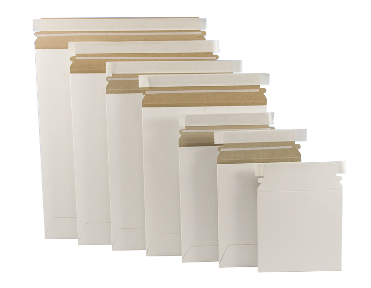 100 Self-Seal White StayFlats Mailers  9 3/4 x 12 1/4