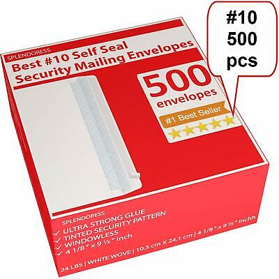 #10 White Envelopes Letter Legal Size - No. 10 Envelopes 500 Count Bulk - Strip