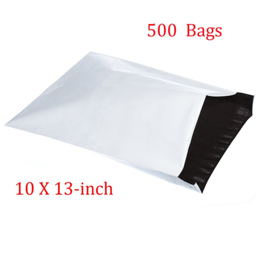 SJPACK 10x13-inch 500 Bags 2.5 Mil Poly Mailers Envelopes Bags with Self-Sealing