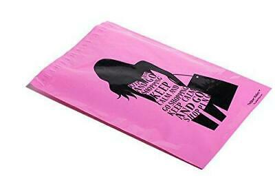 10x13 Pink Go Shopping Poly Mailers Shipping Envelopes UpakNShip Brand (100).