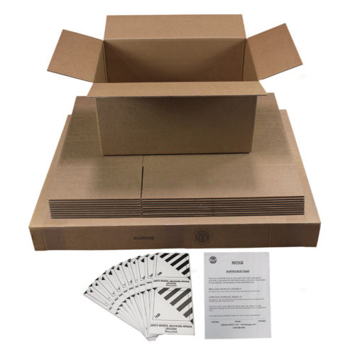 Set 10 Large Dual Air Bag Seat Belt Pretensioner Shipping Packaging Box & Labels
