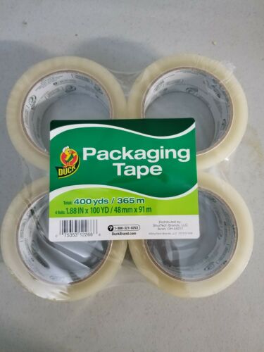 Duck Brand Standard Packaging Tape, 1.88 Inches. x 100 Yards, Clear, Pack of 12