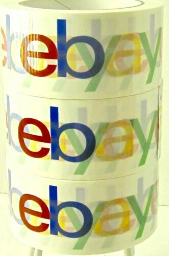 3 Roll Official GENUINE AUTHENTIC  eBay Brand Logo Packaging Tape BOPP Shipping