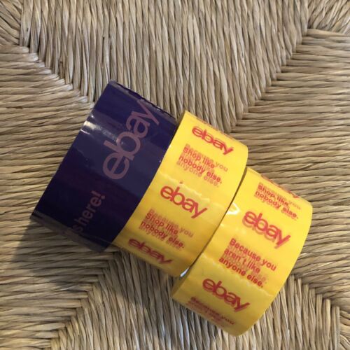 Ebay Branded Shipping Tape 3 Rolls Purple Yellow