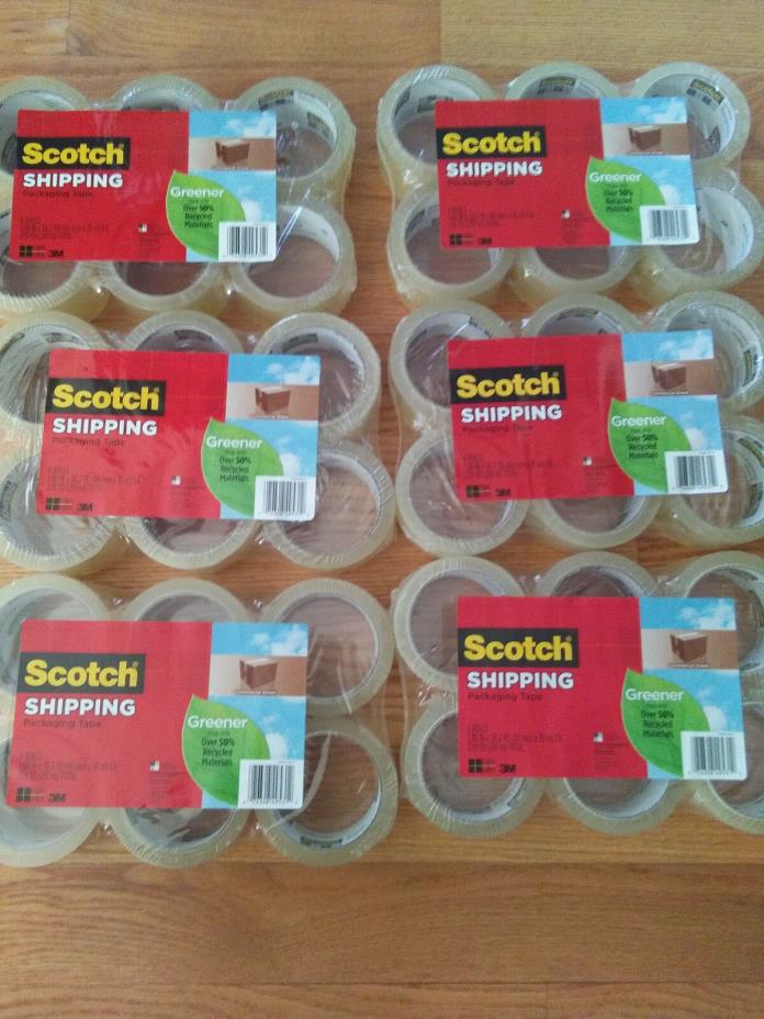 New 36x Rolls Scotch Shipping/Packaging Tape 1.88IN x 38.2YD 48mmX35m 229YD 210m