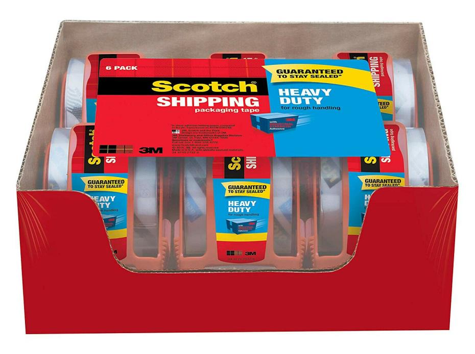 Scotch 142-6 1.88 inches x 800 inches Packaging Tape - Pack of 6