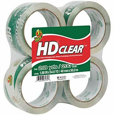 HD Clear Heavy Duty Packaging Tape Refill, 4 Rolls, 1.88 Inch X 54.6 Yard,